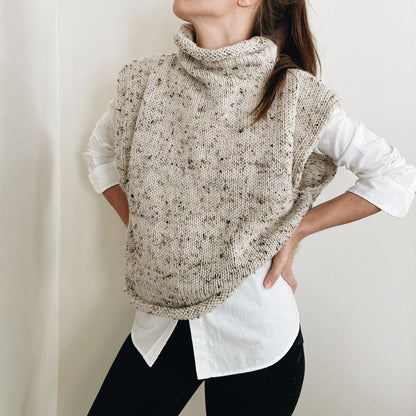 The Miller Lightweight Sleeveless Roll Neck Knitting Pattern
