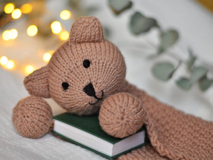 Bear baby comforter KNITTING PATTERN