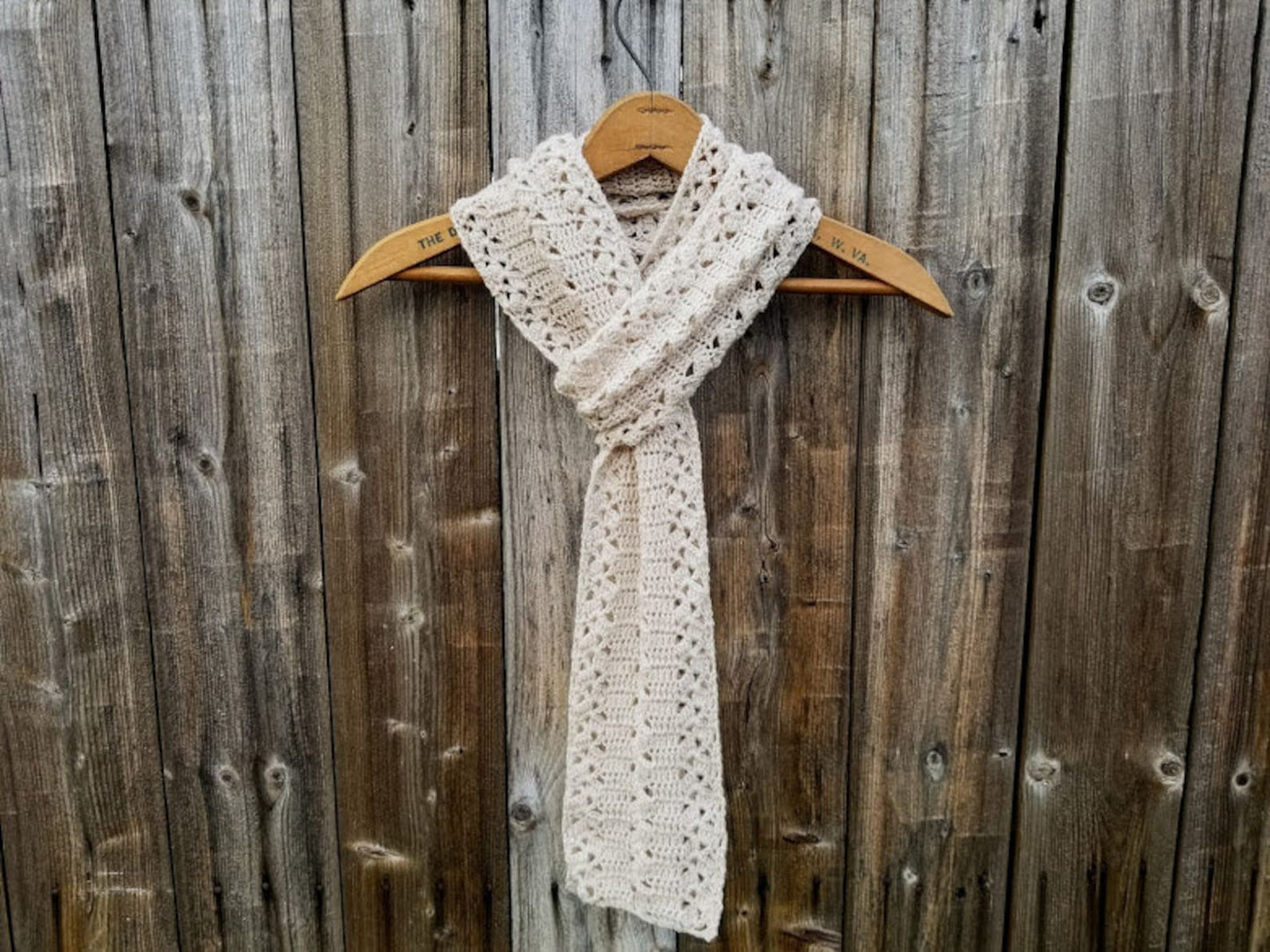 Rustic Lace Scarf Crochet Pattern