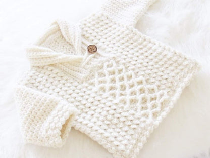 Baby and Toddler Sweater Crochet Pattern
