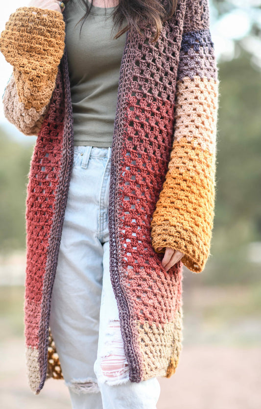 Endless Eyelets Cardigan Crochet Pattern