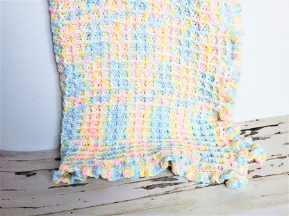 Waffle Stitch Baby Blanket Crochet