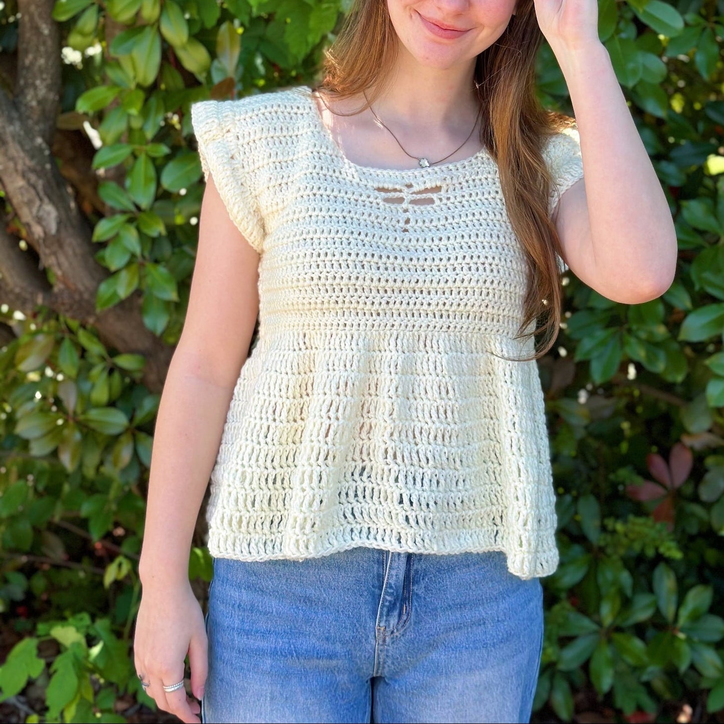 Dragonfly Babydoll Shirt Crochet Pattern