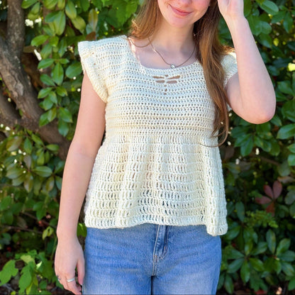Dragonfly Babydoll Shirt Crochet Pattern