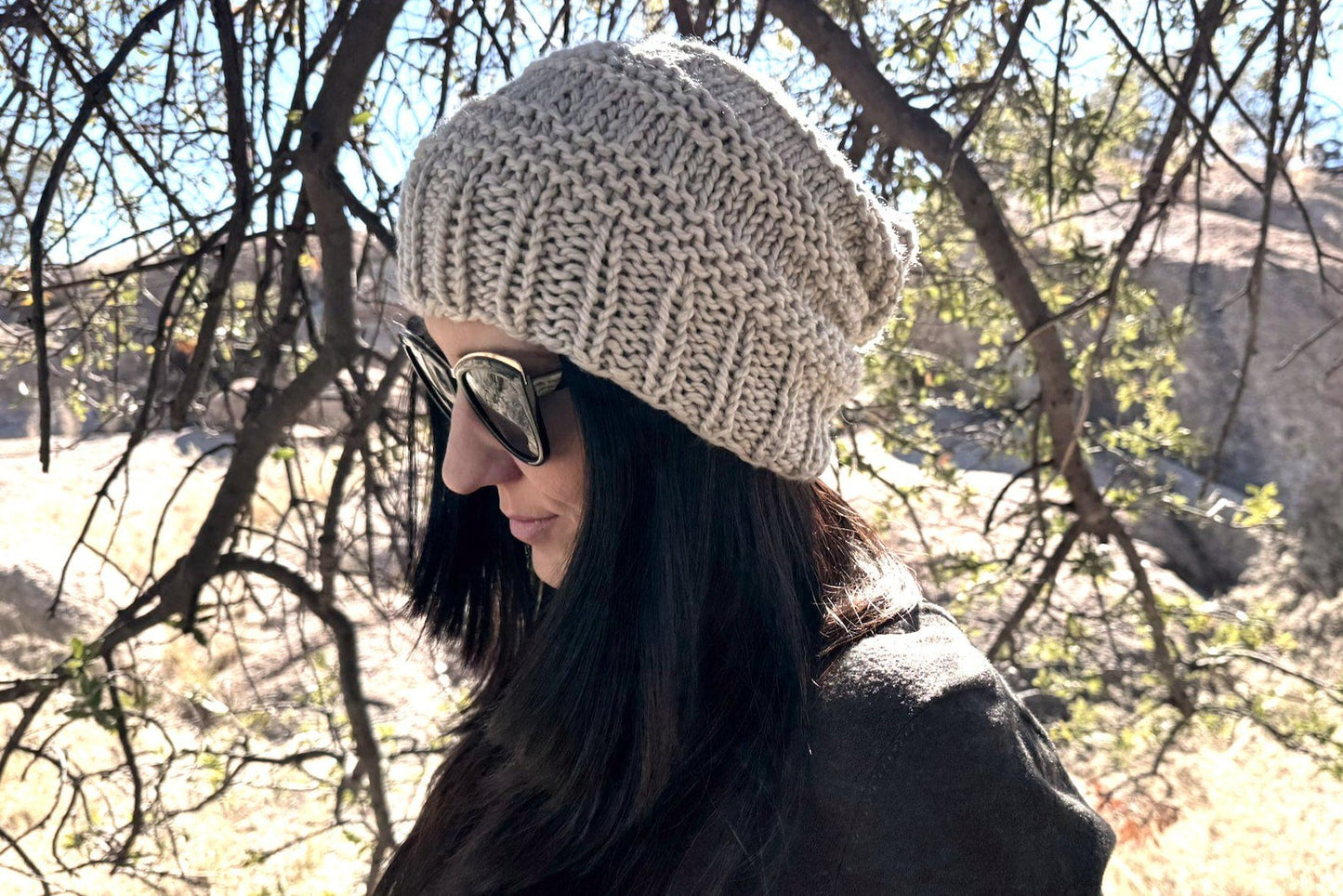 Unisex Slouchy Beanie Knitting Pattern