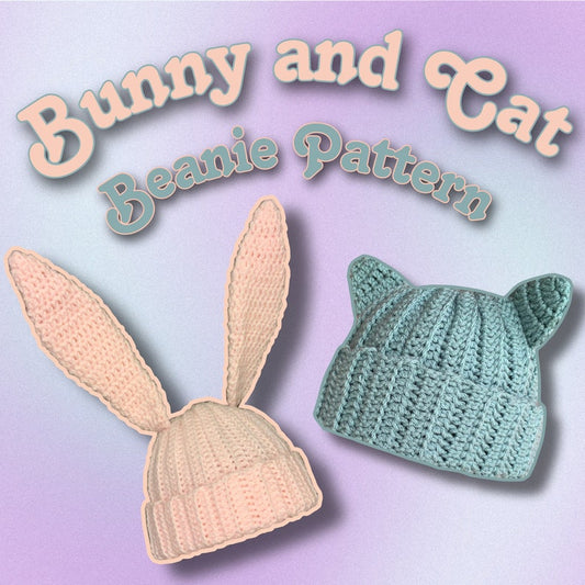 Bunny & Cat Beanie Crochet Pattern