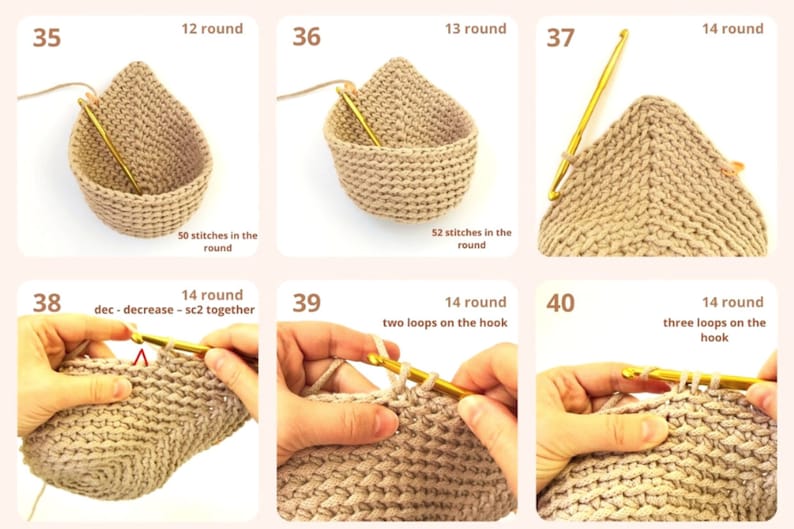 Teardrop Basket Crochet Pattern