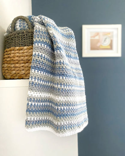 Marble Moss Stitch Blanket Pattern