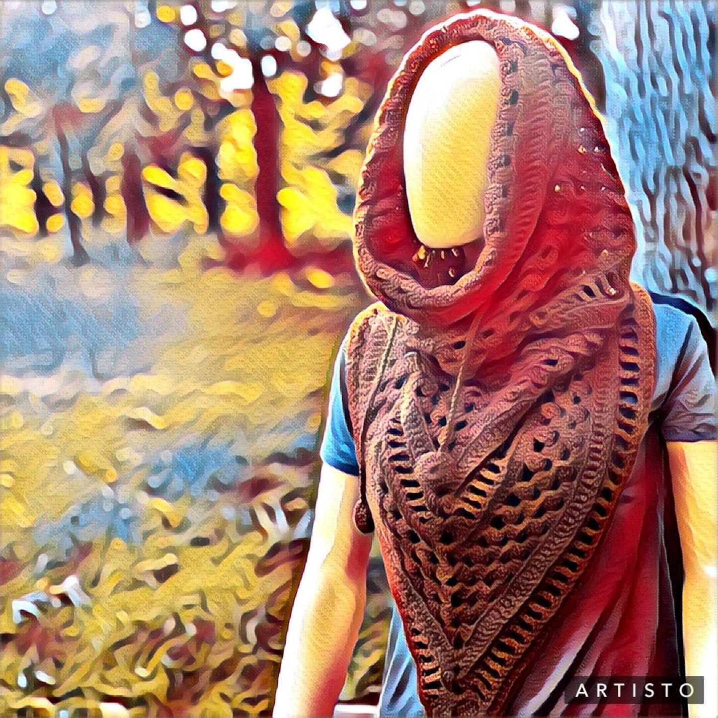 Bandana Style Hooded Cowl Crochet Pattern