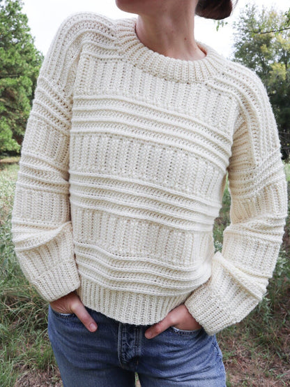 Textured Ribbed Pullover Crochet Pattern
