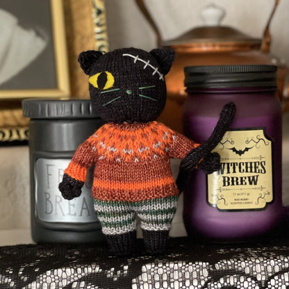 Halloween Cat Knitting Pattern