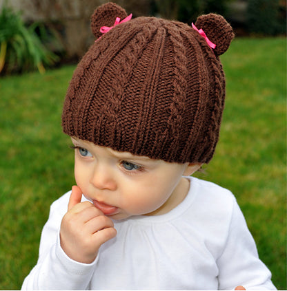 Cabled Teddy Hat Knitting Pattern