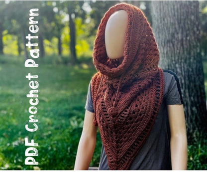 Bandana Style Hooded Cowl Crochet Pattern