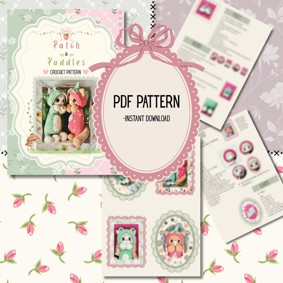 Patch & Puddles Cat Crochet Pattern