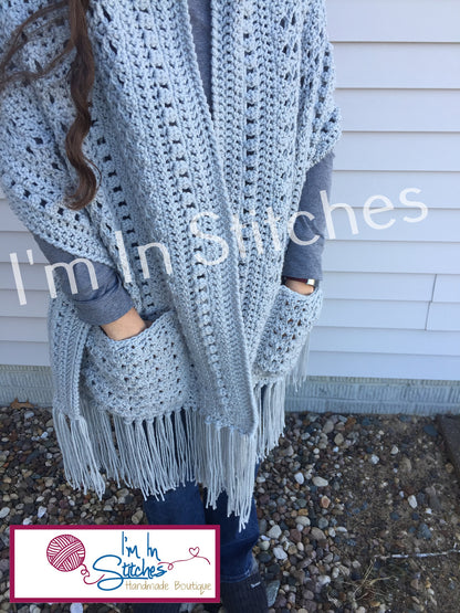 Lesley Pocket Shawl Crochet Pattern