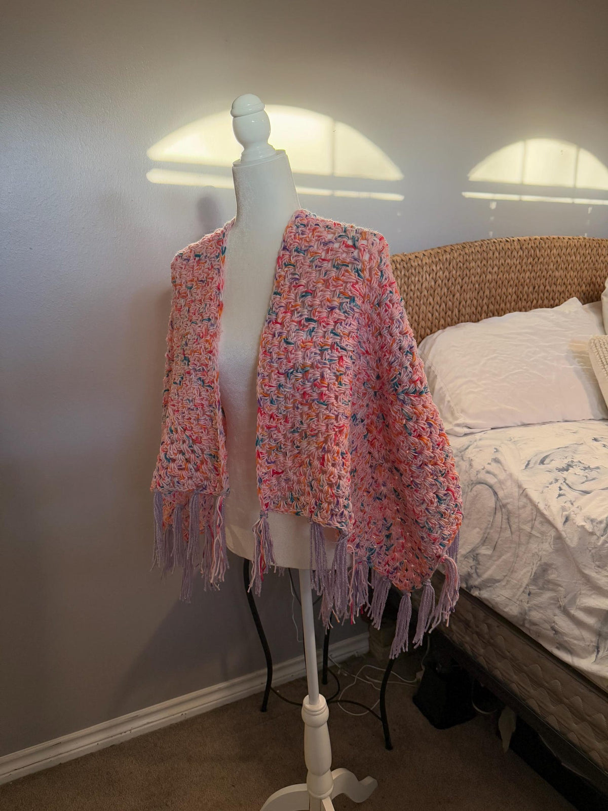 Granny Square Shawl Crochet Pattern