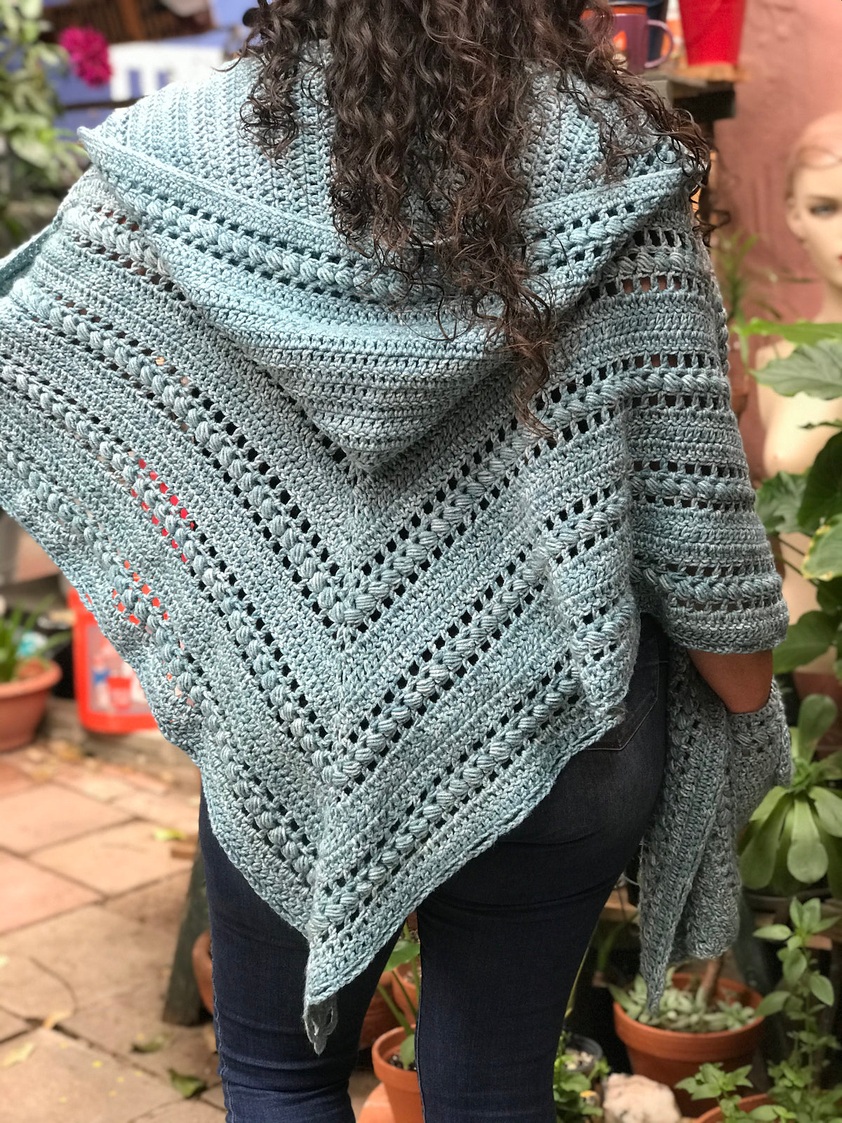 Juliette Hooded Pocket Shawl Crochet Pattern