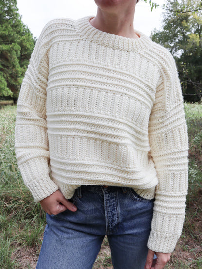 Textured Ribbed Pullover Crochet Pattern
