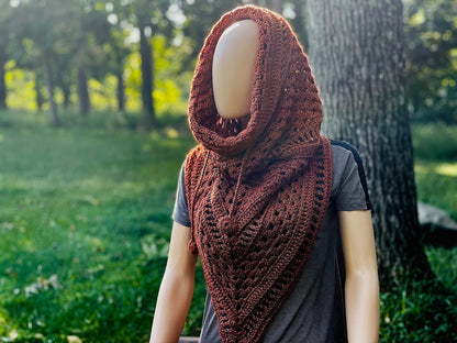 Bandana Style Hooded Cowl Crochet Pattern