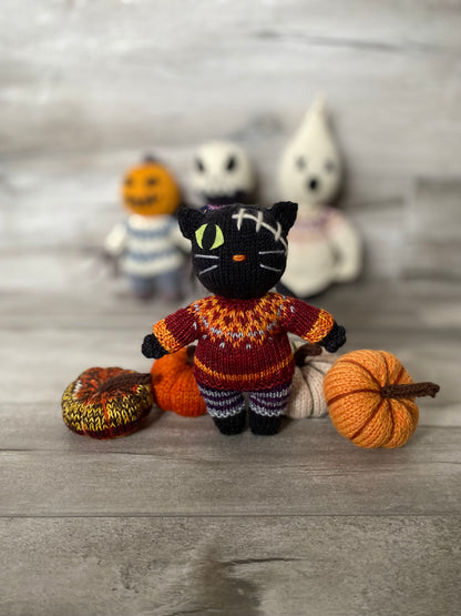 Halloween Cat Knitting Pattern