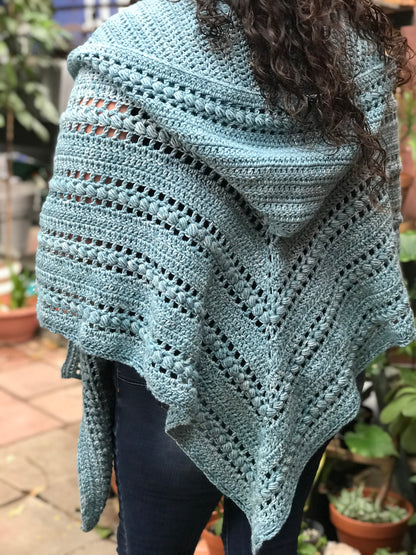 Juliette Hooded Pocket Shawl Crochet Pattern