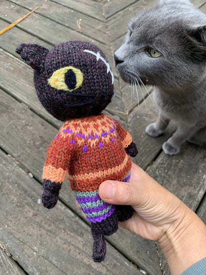 Halloween Cat Knitting Pattern