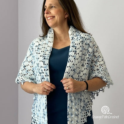 Lacy Border Shawl Crochet Pattern