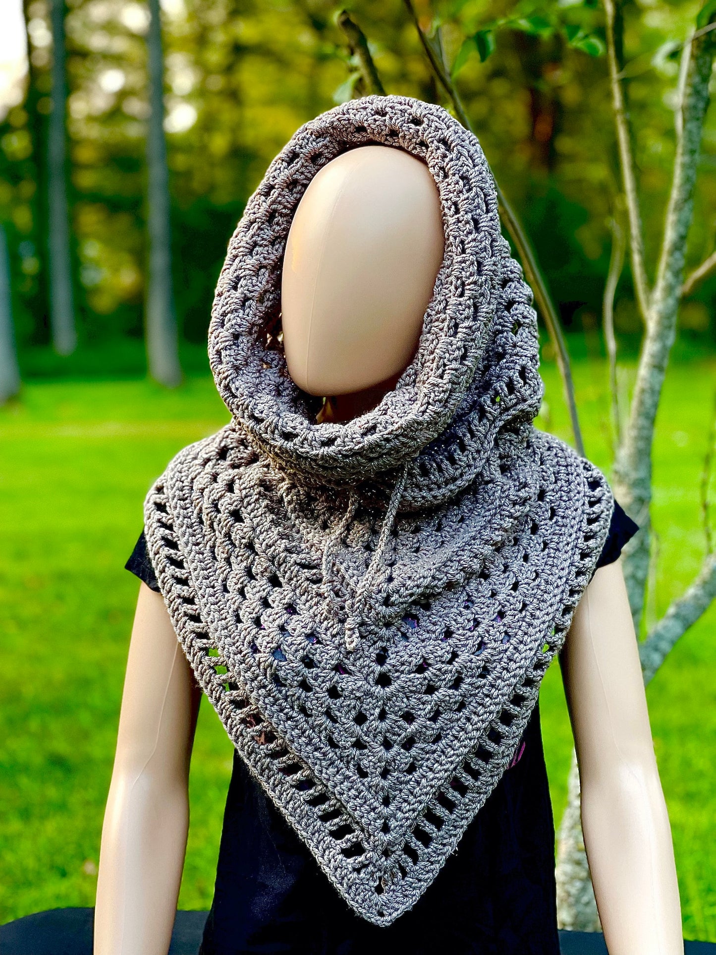 Bandana Style Hooded Cowl Crochet Pattern
