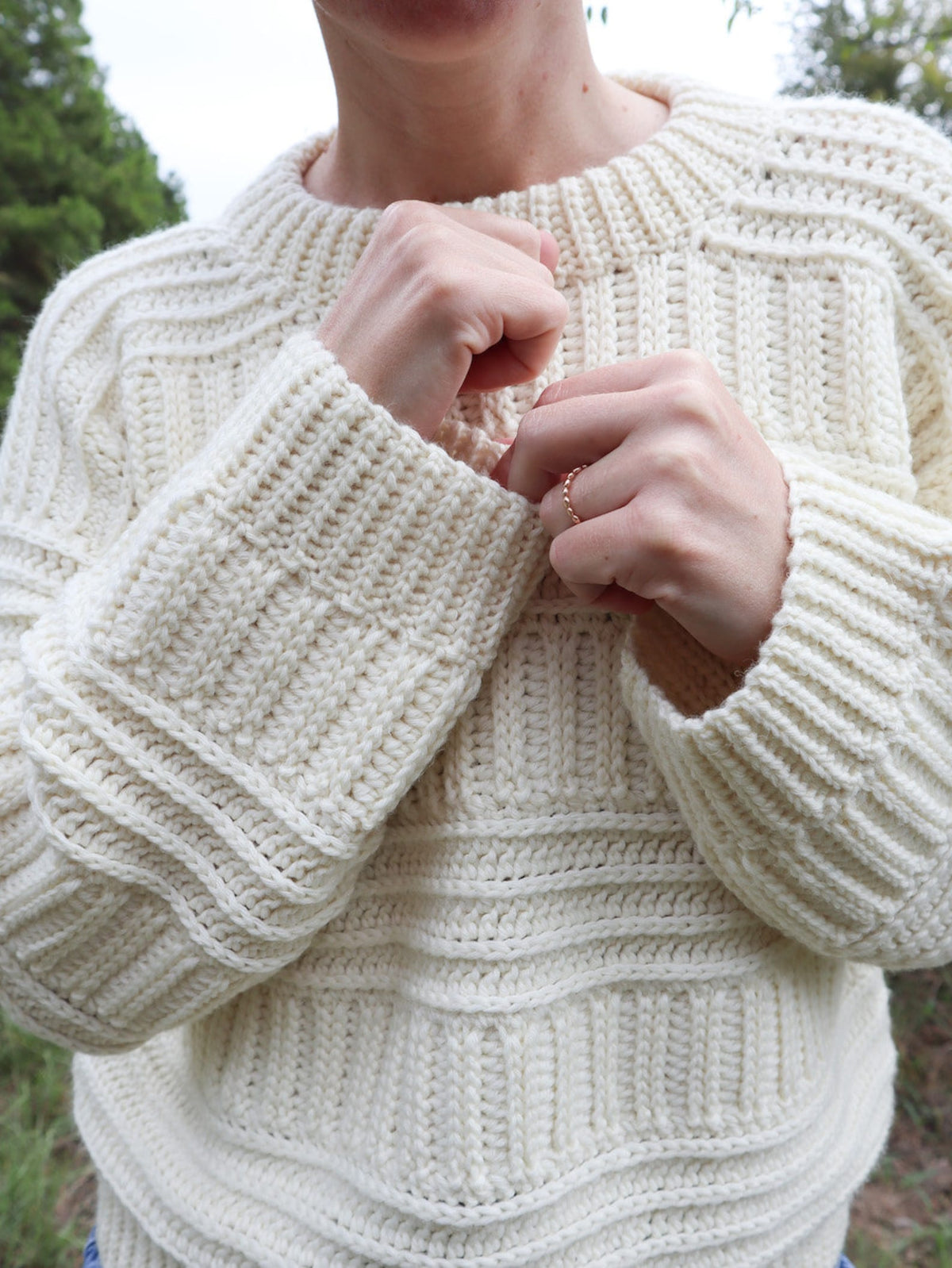 Textured Ribbed Pullover Crochet Pattern
