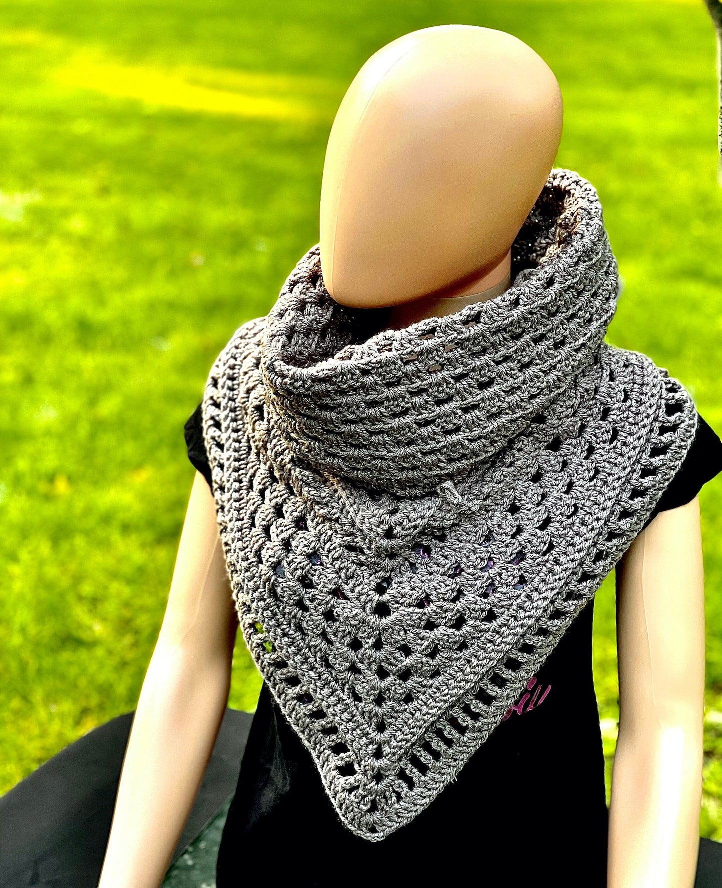 Bandana Style Hooded Cowl Crochet Pattern