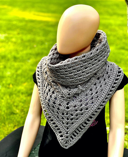 Bandana Style Hooded Cowl Crochet Pattern