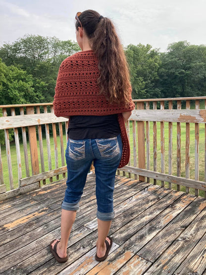 Lesley Pocket Shawl Crochet Pattern
