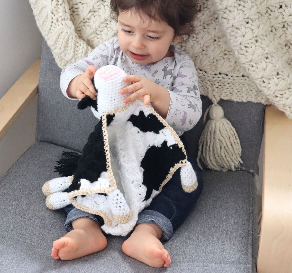 Bessie the Cow Lovey Crochet Pattern
