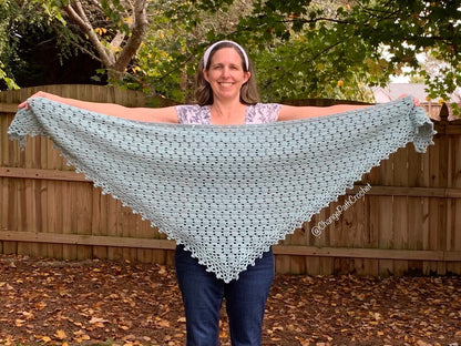 Lacy Border Shawl Crochet Pattern