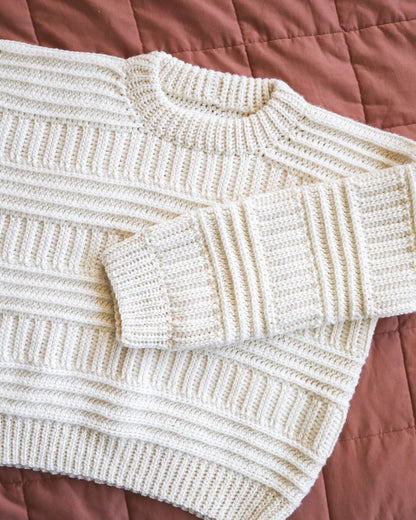 Textured Ribbed Pullover Crochet Pattern