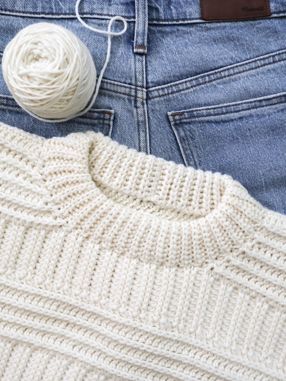 Textured Ribbed Pullover Crochet Pattern