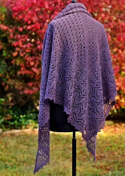 Top-down Triangular Shawl Knitting Pattern