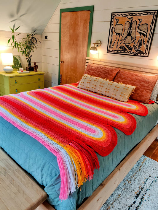 Ribbon Canyon Blanket Crochet Pattern